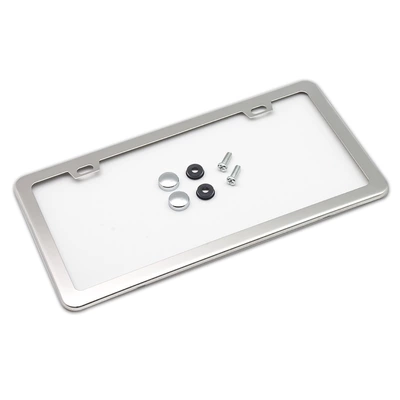 Cross-Border American Standard Stainless Steel License Plate Frame License Plate Frame Xingchang Car License Plate Frame Modified Car Supplies (License plate holder/license plate holder) - silver