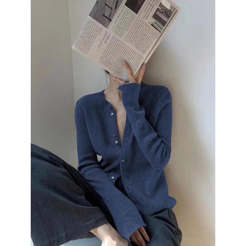 树莓粉色针织开衫外套女秋冬别致绝美内搭打底毛衣欧货高级感上衣|undefined