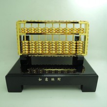 现货批发攘钻算盘合金铜钱算盘工艺品摆件带座风水文玩艺术品