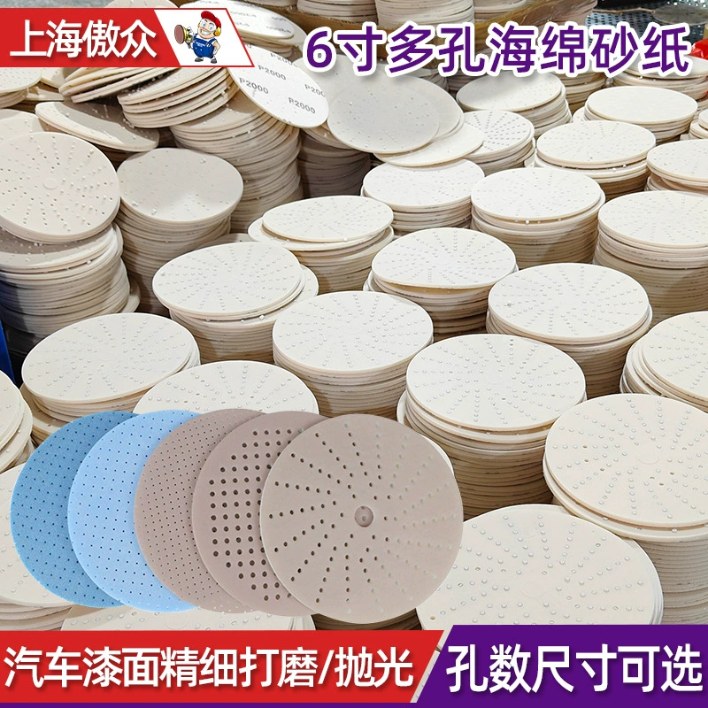 Оптовая продажа от производителя: многодырочная абразивная бумага (губка) 6 дюймов, 560 отверстий, для полировки автомобилей, ремонта краски, на тканевой основе, для сухого шлифования.