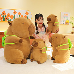 クロスボーダーのカピバラの背のカメのぬいぐるみのぬいぐるみのかわいいカピバラのぬいぐるみは女子学生の誕生日プレゼントのおもちゃを送ります。