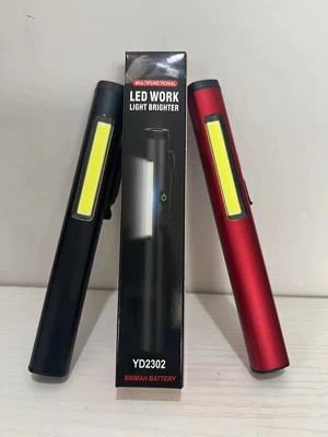 Cross-Border New Model Multifunctional Work Light Cob Side Light Inspection Light Hook Charging Car Repair Light Strong Magnetic Adsorption Lighting (UV fənərlər) - black-magnetic-pen-shaped-work-light