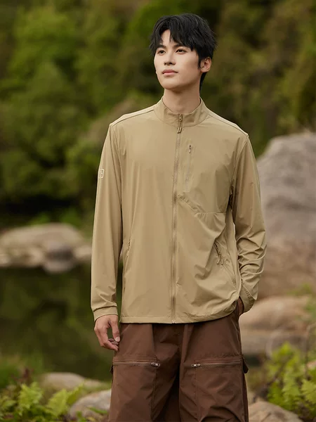 Stand Collar sun protection clothing men's UV protection Ice Silk breathable outdoor plus size cross-border youth fishing clothes sun protection coat