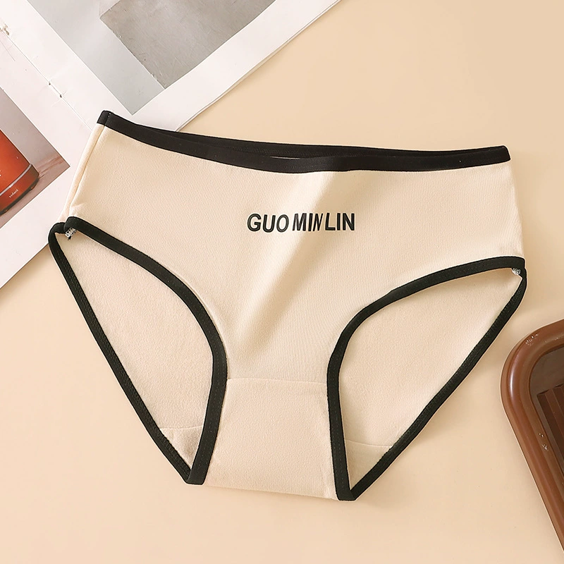 Трусы средней посадки из хлопка под брендом GUO MIN LIN, дышащие, размеры M–3XL, мульти‑цвет