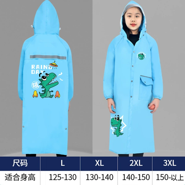 Cartoon dinosaur, blue backpack