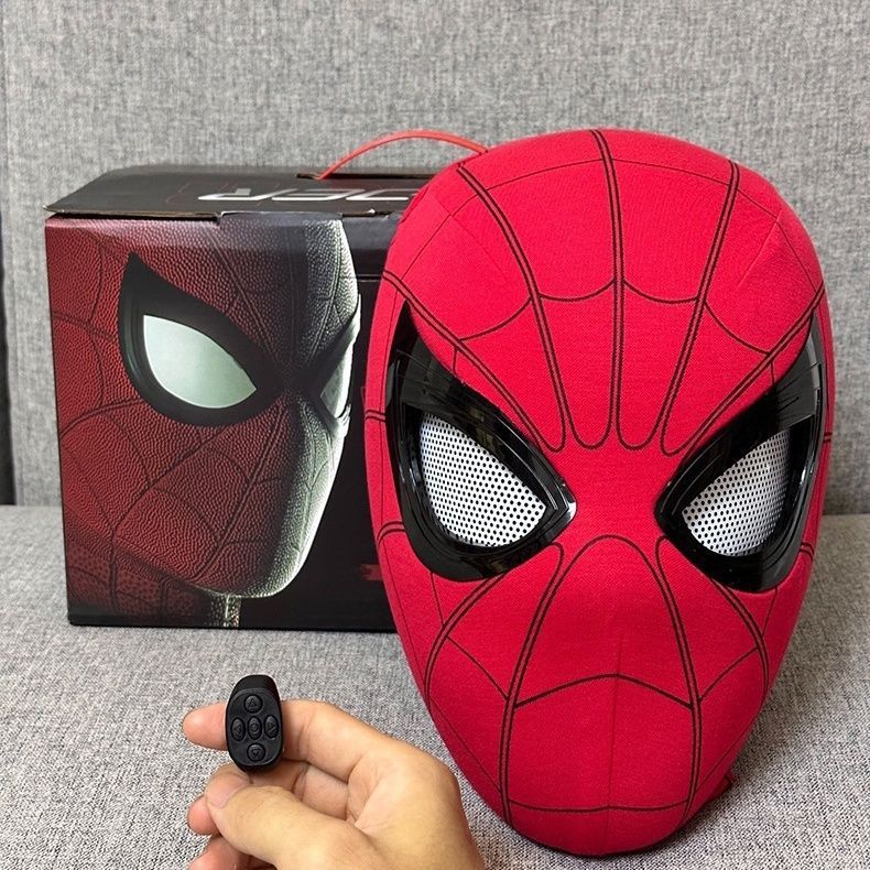 Halloween Spider-Man Hood Eyes Movable Touch Luminous Cos Mask Electric Light Mask Kidsren's Toys Halloween Spider-Man Hood Eyes Movable Touch Luminous Cos Mask Electric Light Mask Kidsren's Toys