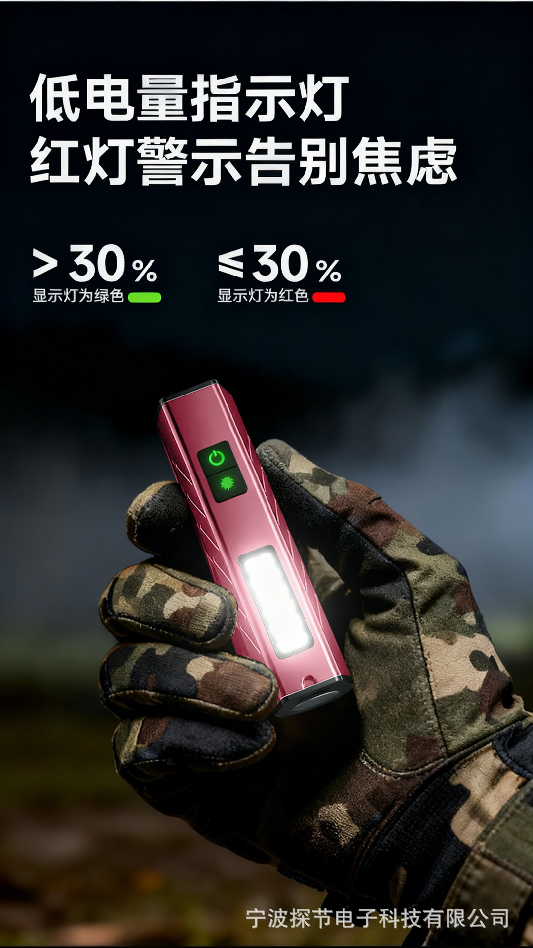 Fire Detection Led Strong Light Flashlight, Ultra-Bright, Long-Lasting, Magnetic, Household Use, Cob with Side Light, Portable, Long-Range Infrared