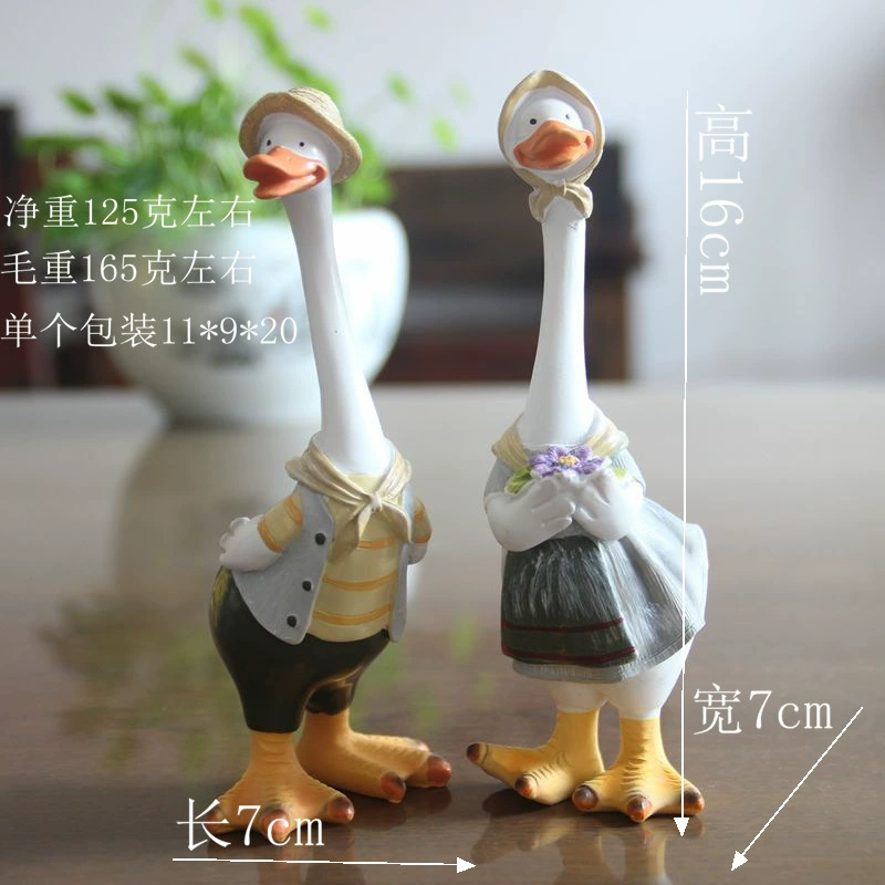 New resin desktop gift decoration Creative simulation home duck personality resin craft craft gifts