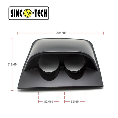 Hole Three Hole Instrument Frame | Other Car Modifications - 52mm-double-black