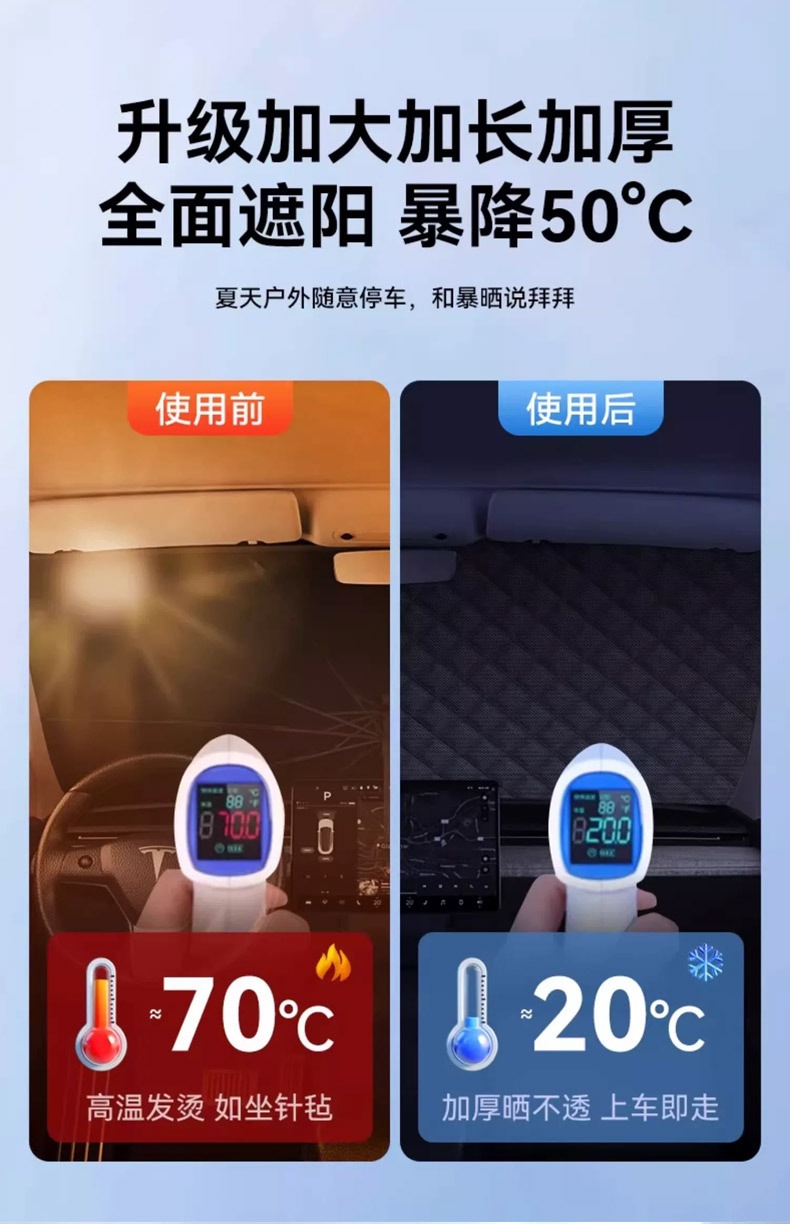 Car half-cover car cover, sun protection and heat insulation cover, thickened car sunshade, rainproof and dustproof full car half-cover