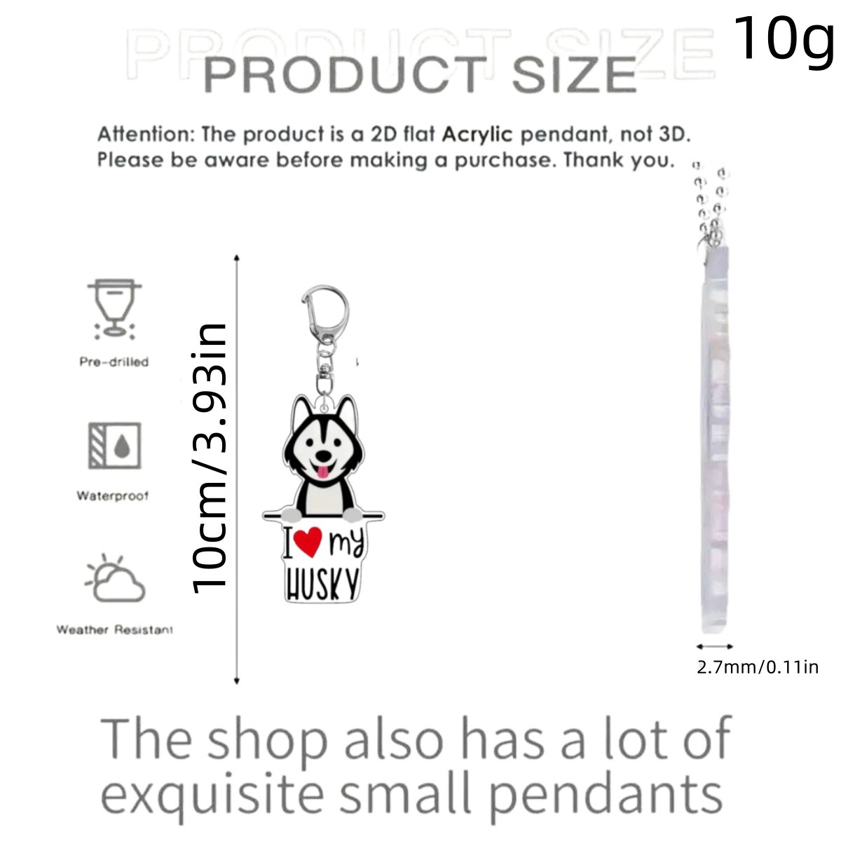 13g Weight Keychain Classification 1 Piece Quantity Holiday, Banquet, Travel Occasion Acrylic Material Letter, Dog Pattern Unisex Gender Ethnic Style, Simple Style Style Ethnic Style Simple Style Letter Dog Arylic Unisex Keychain 无
