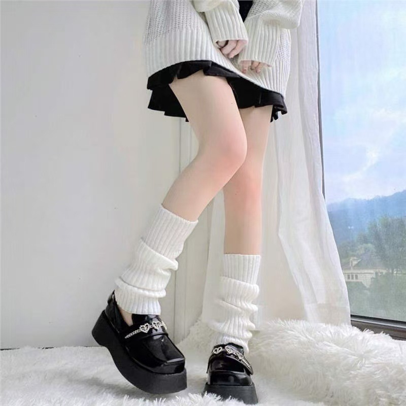 辣妹jk袜套袜子女堆堆袜秋冬加厚保暖毛毛中筒袜腿套洛丽塔ins潮|undefined