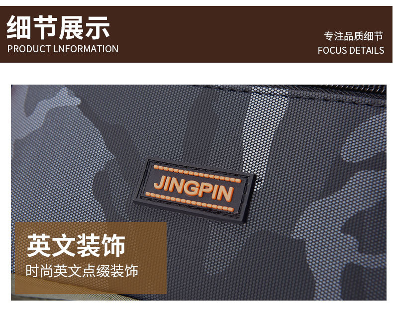 New waterproof men's crossbody bag for casual sports and travel, single-shoulder chest bag, fashionable and versatile backpack undefined