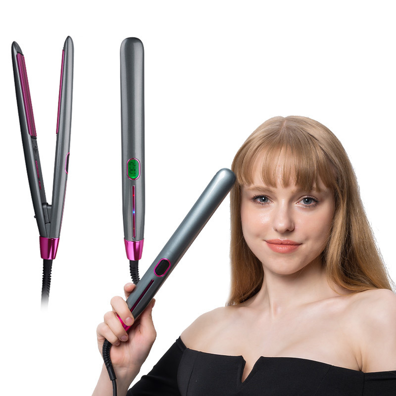 Venta caliente transfronteriza anión infrarrojo recto curling de doble uso plancha de pelo de cerámica multifunción peluquería peinado Pelo Rizado pelo liso