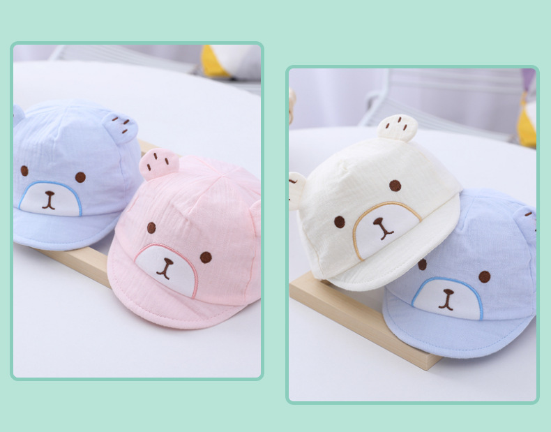 1 Piece Quantity Daily Occasion Bear Pattern Baby Girl's Baby Boy's Cute Bear Baby Hat