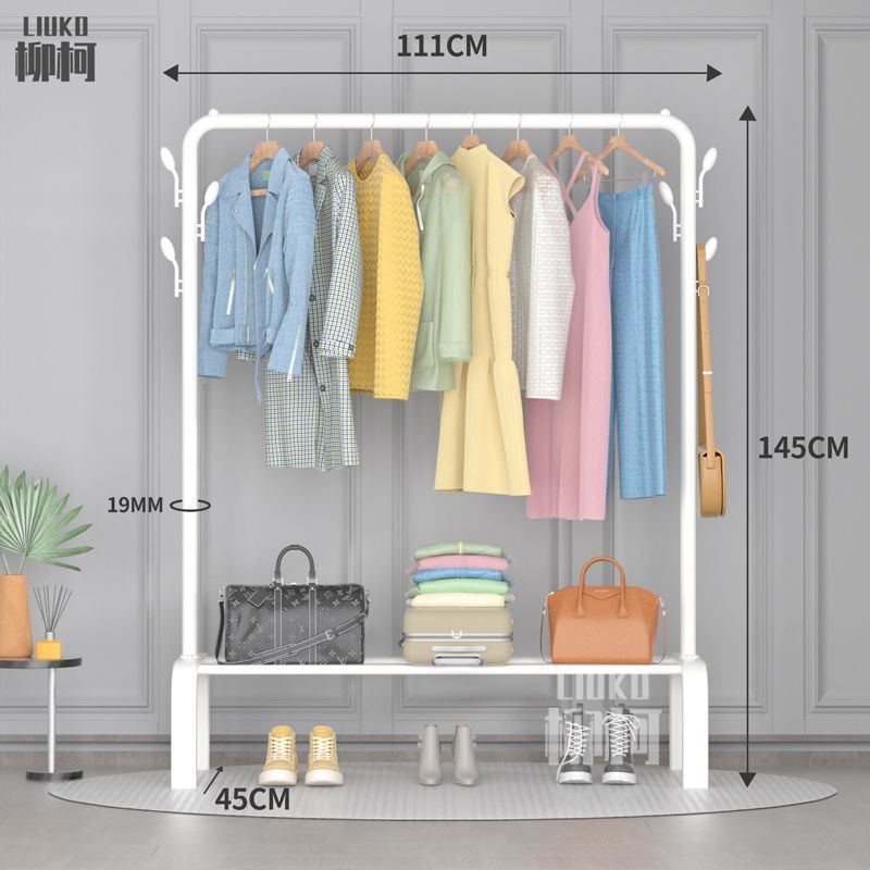 Percha de piso interior varilla de secado de balcón percha de ropa de dormitorio simple percha de ropa de una sola varilla percha de colcha percha de ropa