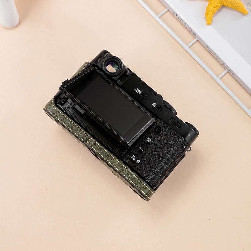 후지 X00VI 카메라 케이스 가죽 케이스 X100V X100 6 세대베이스 카메라 가방 보호 커버 핸들 액세서리