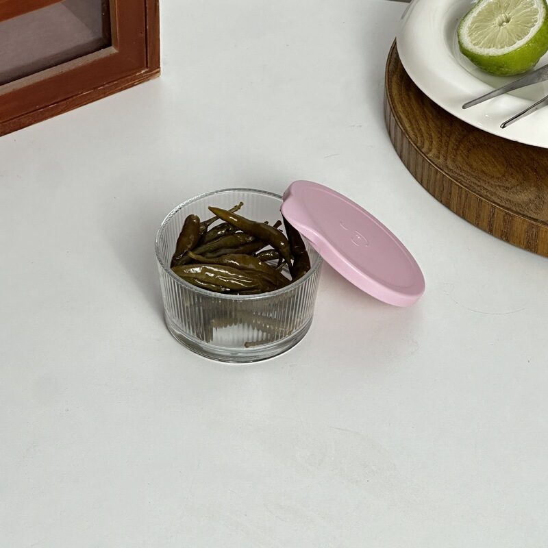 ピクルス瓶家庭用ガラス小ボウル蓋付きガラスボウル冷蔵庫包装鮮度保持ボックスミニピクルスボックス収納小ボウル|undefined