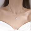 Small design necklace, chain for key bag , simple and elegant design, 2022, 925 sample silver, light luxury style