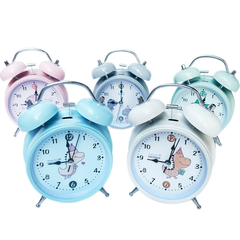 4-дюймовый металлический беззвучный звонок Будильник Супер громкий маленький будильник для студентов и детей просыпается артефакт будильник