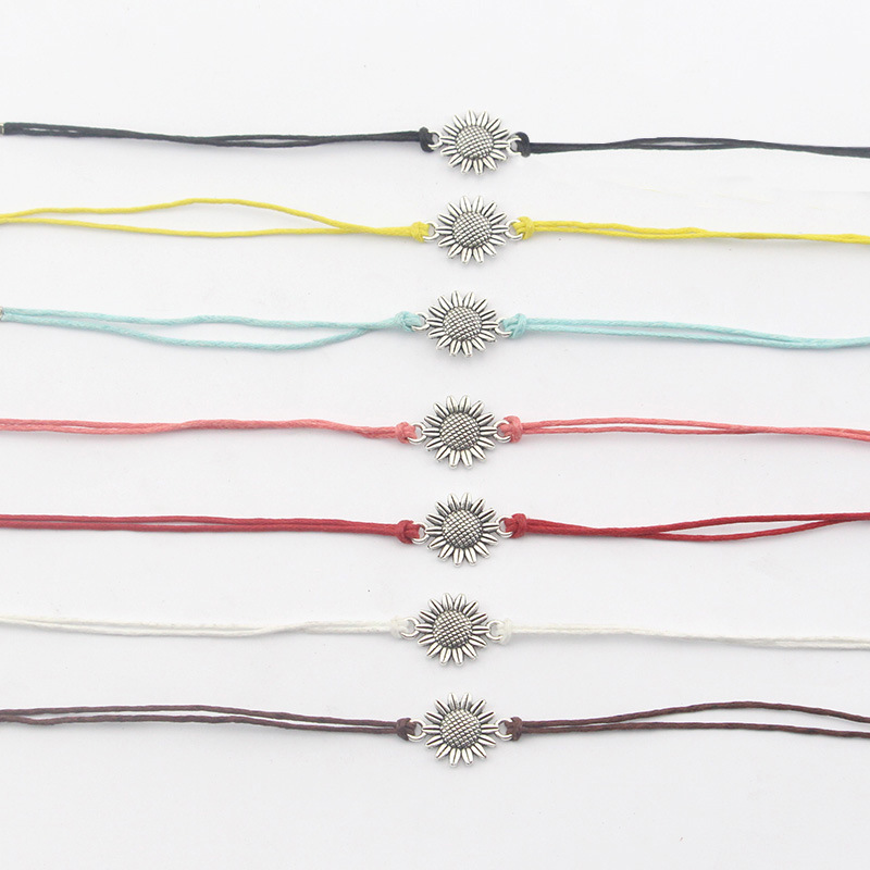 Hot-Selling Minimalist Forest-Style Sunflower Flower Blessing and Wish Card with Wax Rope Bracelet, Direct from the Manufacturer Hot-Selling Minimalist Forest-Style Sunflower Flower Blessing and Wish Card with Wax Rope Bracelet, Direct from the Manufacturer