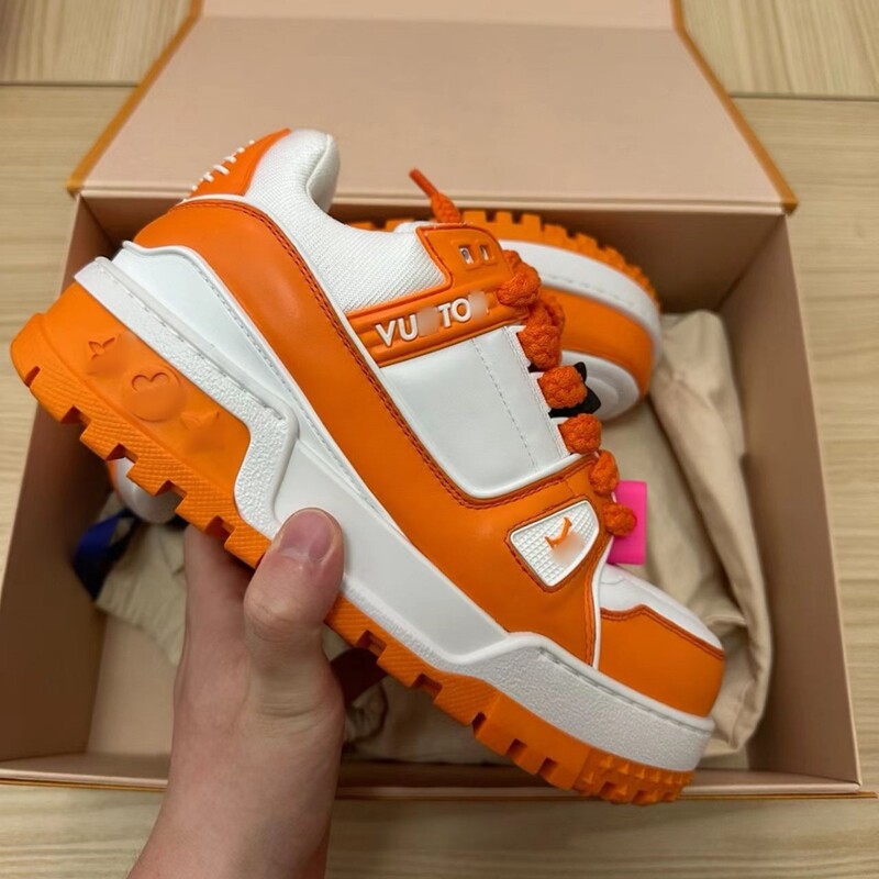 Putian Shoes Lv Trainer Chunky Platform Sneakers Versatile Sports Casual Shoes for Men and Women with Hidden Height Increase