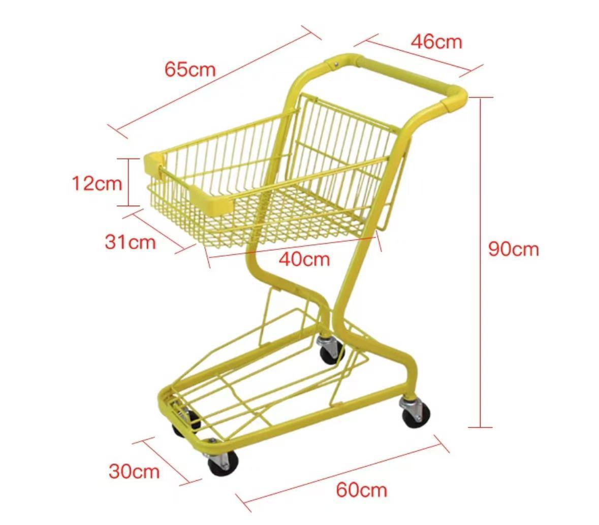 Carrito de compras de supermercado de doble capa, carrito de bar, carrito KTV, carrito rosa, máquina de muñecas.