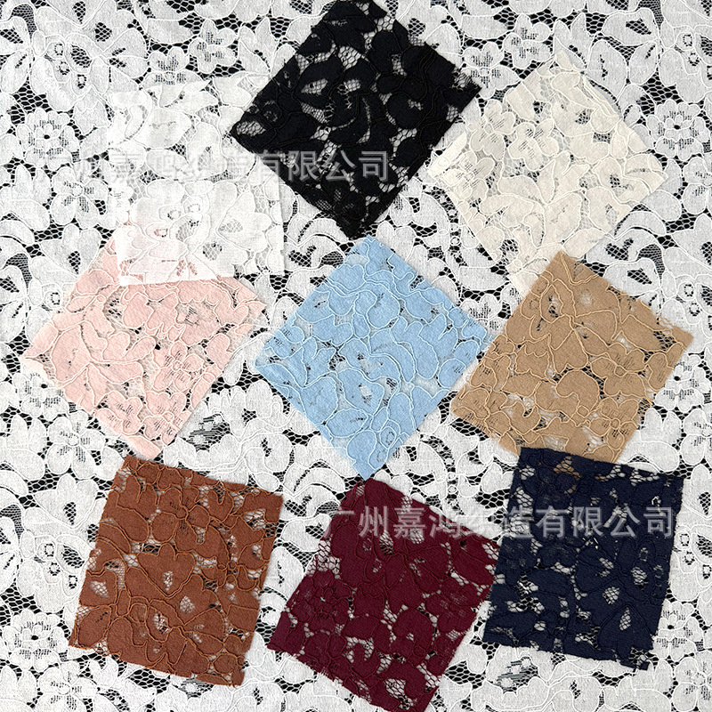 Tejido de encaje de algodón de brocado vestido de estilo francés de alta calidad tela de moda de ancho completo de 150cm tela de mesa cortina accesorios de encaje