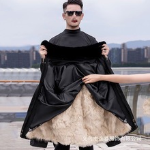 冬季休闲中老年羊毛棉袄男皮毛一体内胆保暖加厚羊皮棉衣长毛批发