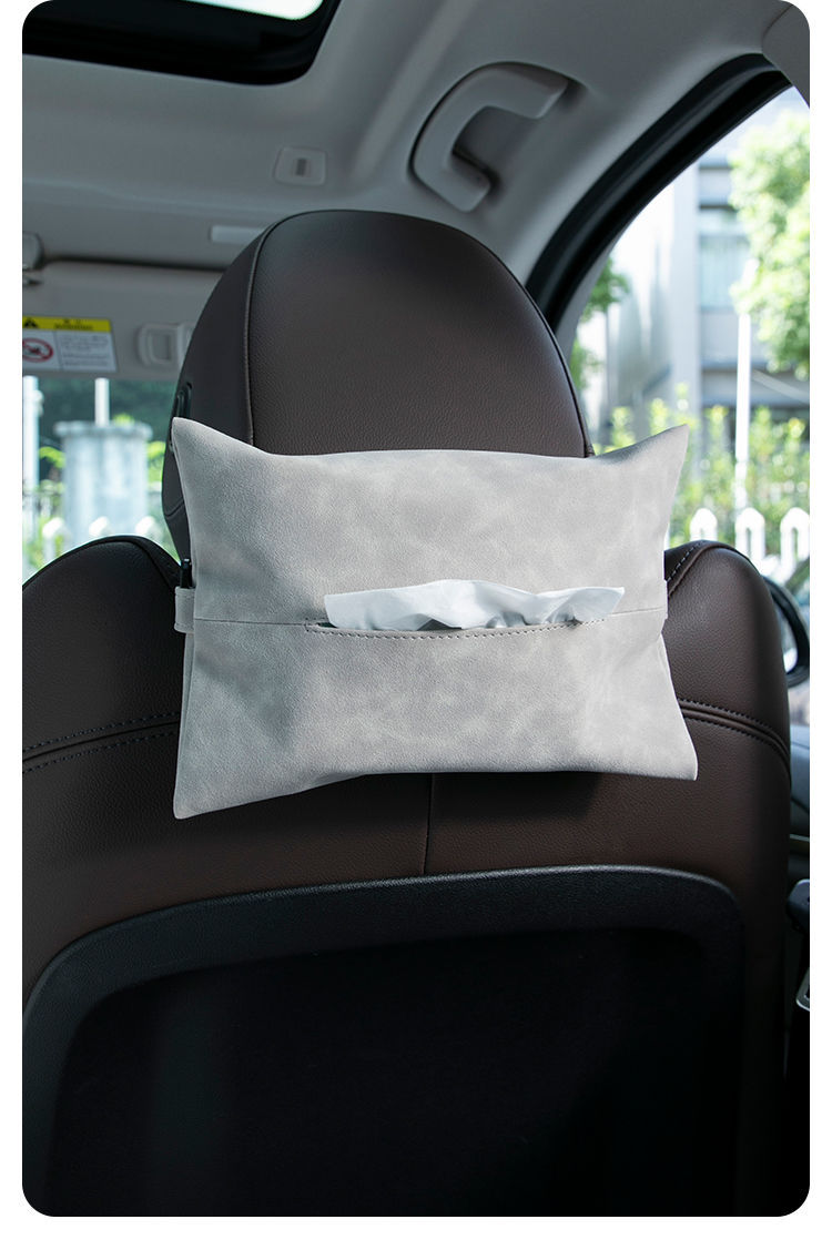 Best-seller On Douyin Car Tissue Box Car Good Things Paper Extraction Box Car Interior Decoration Complete Collection Hanging Storage Interior Decoration display picture 1