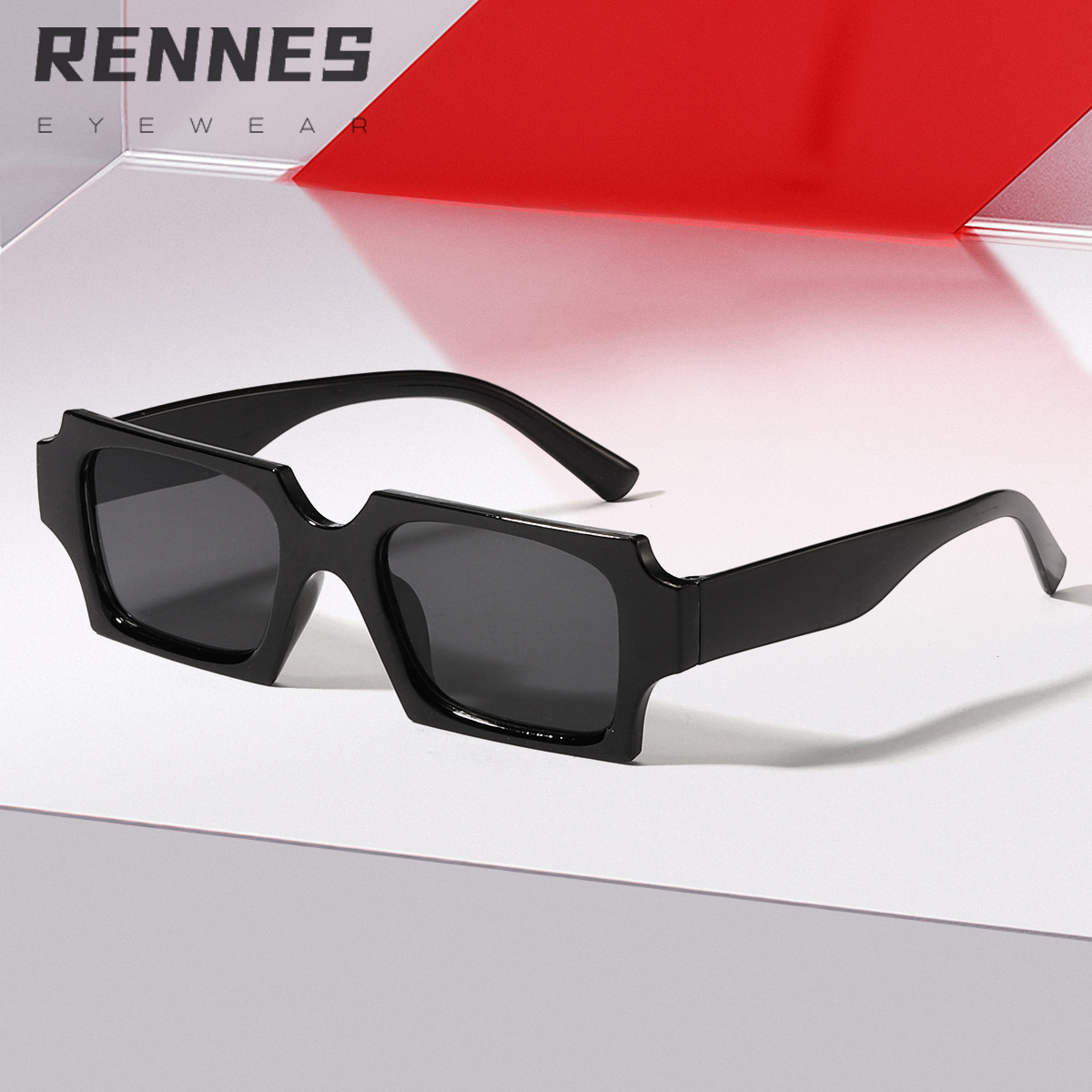 Nueva Europa y América retro pequeña caja clásica protección solar gafas de sol al aire libre desgaste esencial moda todo-juego gafas de sol