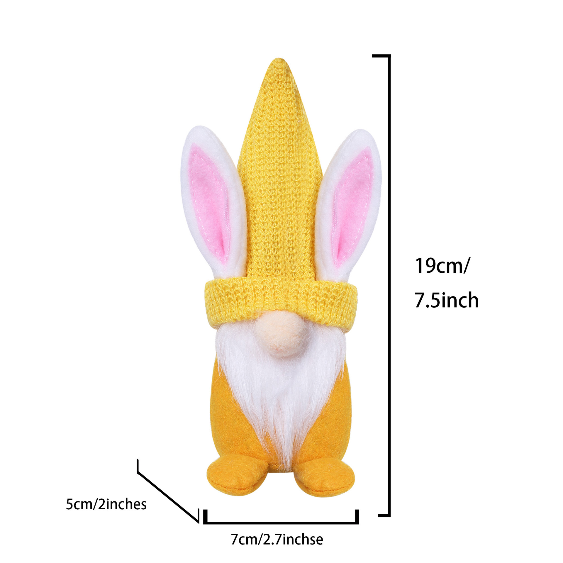 Transfronterizos nuevos artículos de decoración de Pascua primavera muñeca de conejo de Pascua muñeca sin cara enano de pie muñeca