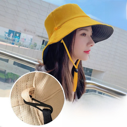 Fishing cap for women, summer versatile travel sun hat, two-sided large brim sun hat to make face small, wholesale sun cap