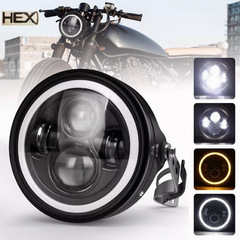工場直販クロスボーダー 7inch ラングラーヘッドライトフルサークルリアシェルハーレーオートバイスポットライト車の LED ヘッドライト
