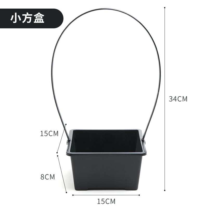 Festival Qingming caja de flores de plástico canasta de flores portátil crisantemo caja de embalaje de flores para sacrificios funerarios y tumbas para siempre la caja de extrañar