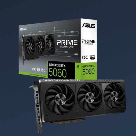 ASUS GeForce PRIME-RTX5060-O8G gaming graphics card is suitable for gaming and esports