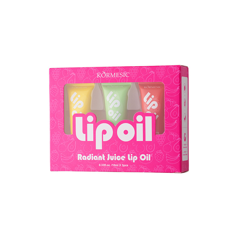 KORMESIC Bright Juice Lip Oil 10ml + 10ml + 10ml Lip Oil Softening And Moisturizing_voghion.com