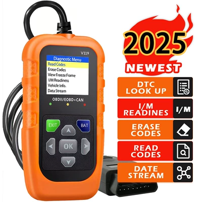 2025 OBD2 Scanner Diagnostic Other power supply, ignition system - orange