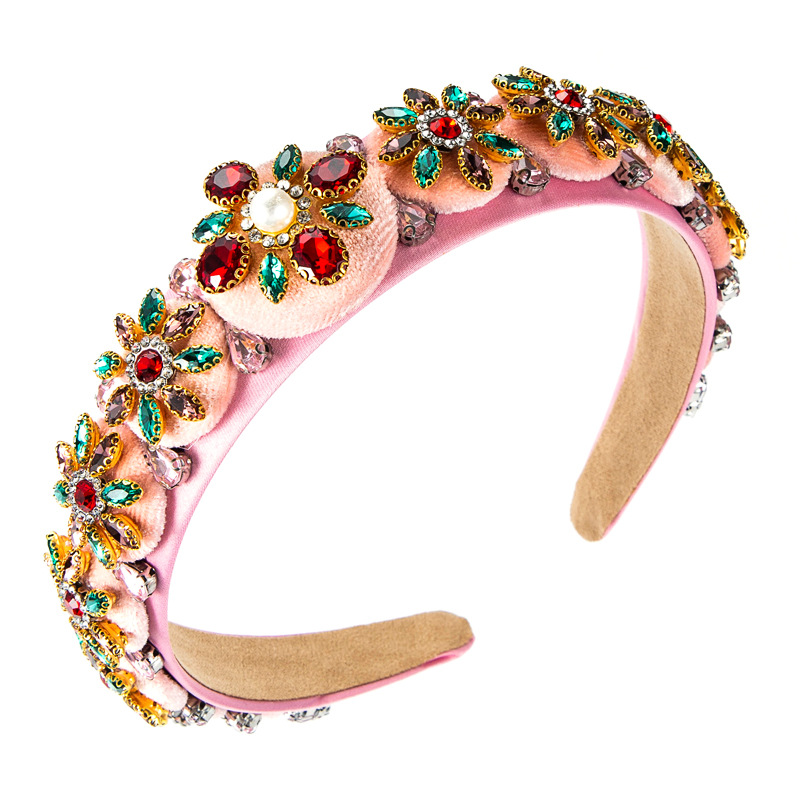 Wholesale Jewelry Candy Color Three-dimensional Rhinestone Headband Nihaojewelry display picture 7
