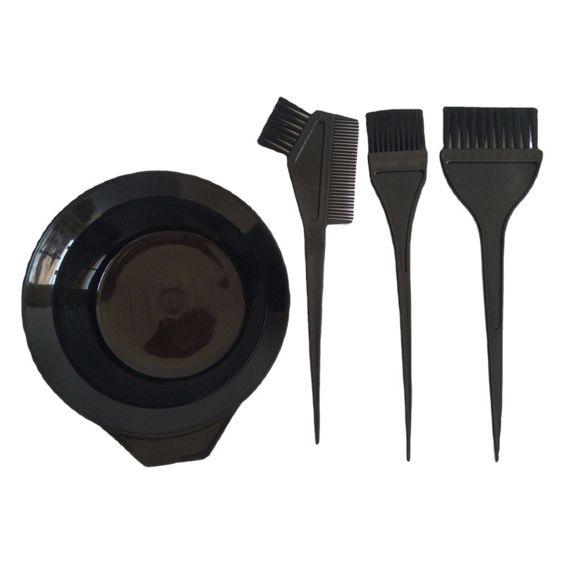 Barber shop hair dyeing tools hair dyeing hair Treatment Oil Bowl suit disposable hair treatment brush hair treatment comb hair dyeing comb 4-piece set
