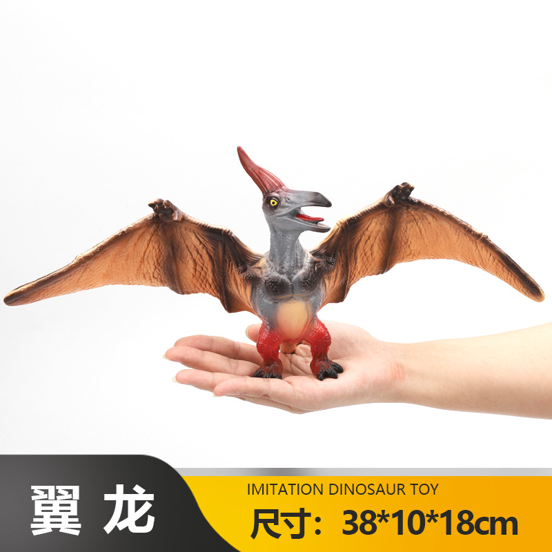 Modelo de dinosaurio de goma suave de gran tamaño para niños y niños, falciformes, brachiosaurios, triceratosaurios, juguetes de montaje