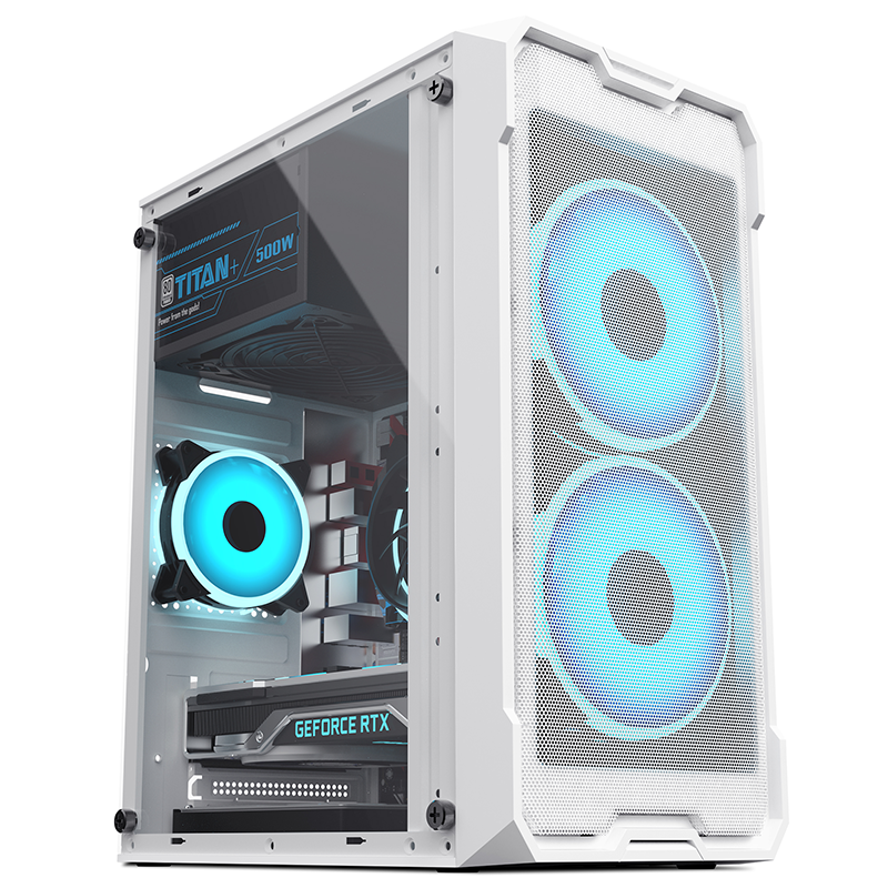 Мини-материнская плата mini-ITX/mini-mATX в сборе, корпус компактный ATX с прозрачной боковой панелью, маленький системный блок DIY, поддержка ITX 3.0