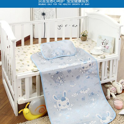 婴儿凉席婴儿床冰丝凉席 幼儿园儿童宝宝床凉垫席子 凉枕