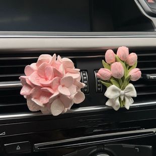 Hydrangea Perfume High-End Goddess Aromatherapy Car Fragrance Diffuser Stone Car Flower Air Conditioner Air Outlet Decoration