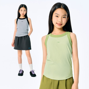 Dk Kidsren's Clothing 25 Summer Outdoor Girls Cool Quick-Drying Tennis Camisole Kidsren's Girls Sports Casual Tops