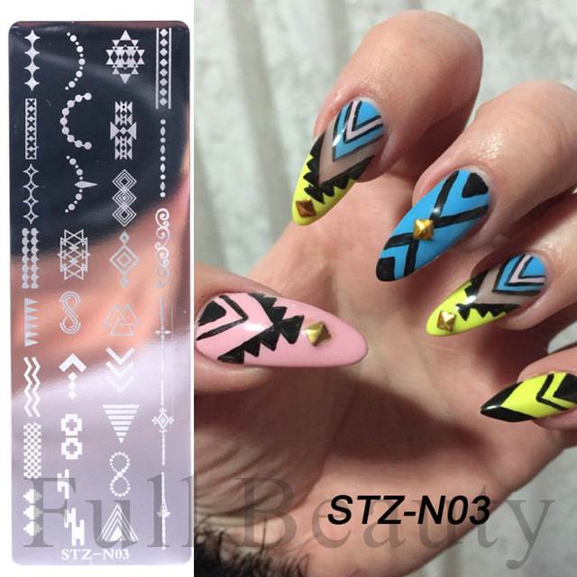 国境を越えたネイルアート鋼板ツール草花蝶薔薇小清新ネイルステンレス鋼板プリントnail|undefined