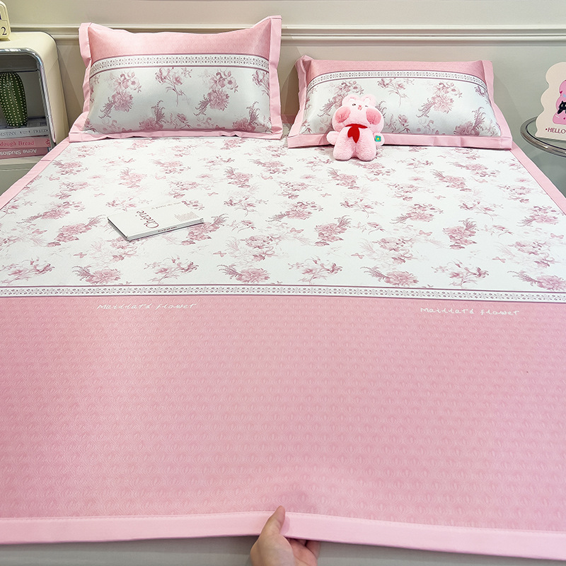 Sensación fresca de verano, sábanas de seda de hielo, una sola pieza, nueva estera de verano 2025, dormitorio, sábana individual, lavable a máquina, tapete suave lavable
