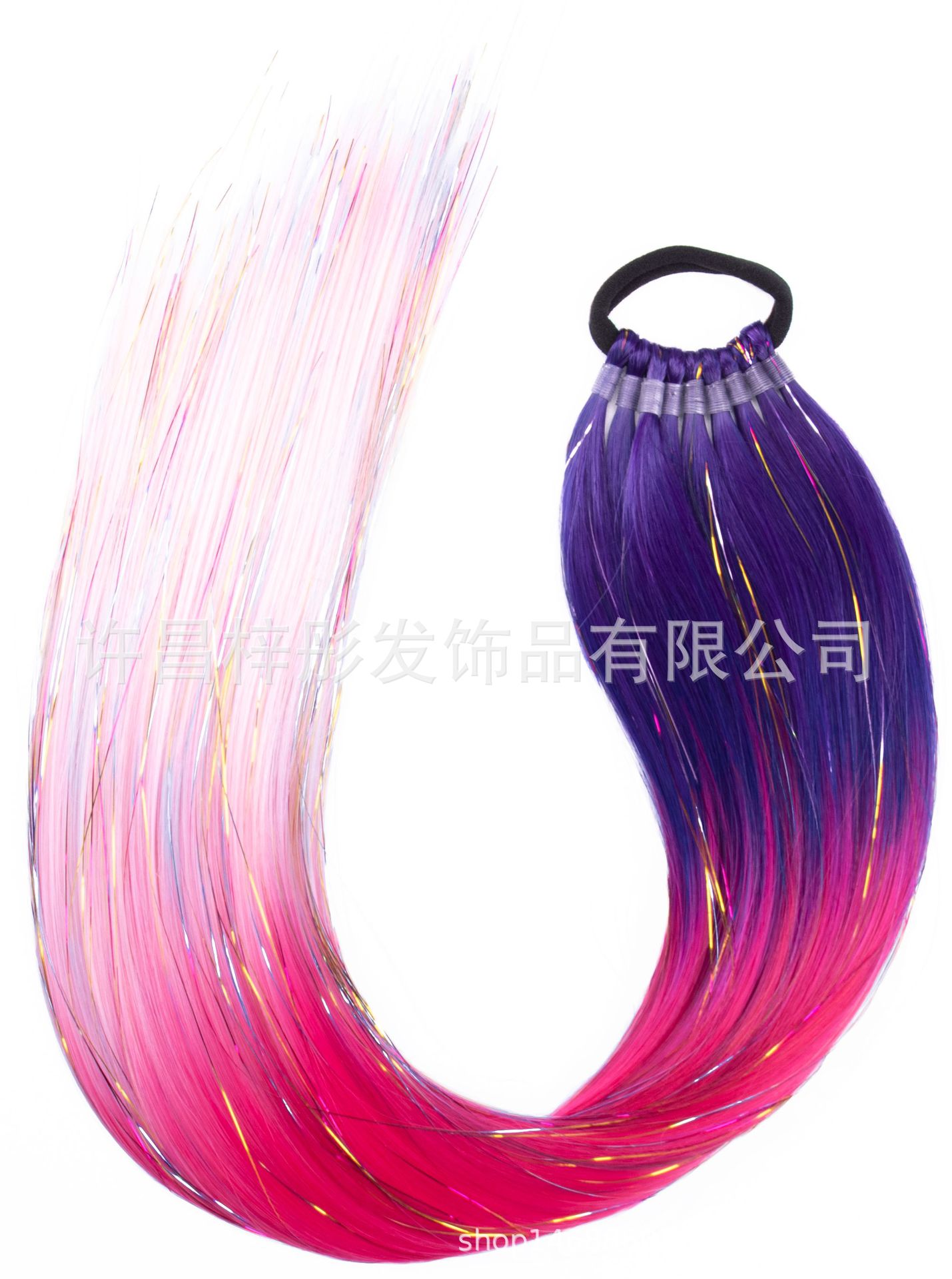 Moda EZ trenza color láser largo caballo cabello peluca color trenza sucia tendencia 9 caballo de oro y plata