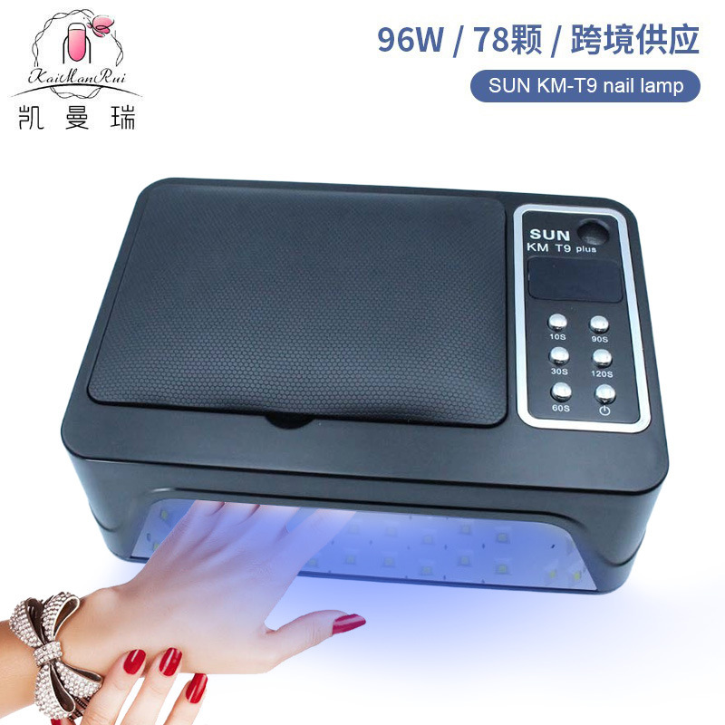 Lámpara de manicure de mano de almohada de manicure de dos manos de curado UV 96W máquina de manicure de alta potencia de luz