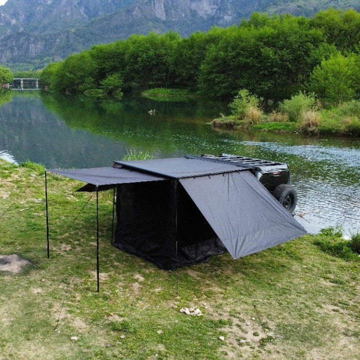 Outdoor Car-Mounted Tent, High-End Automatic Quick-Opening Tent, Aluminum Alloy Oxford Cloth Waterproof Camping Sunshade